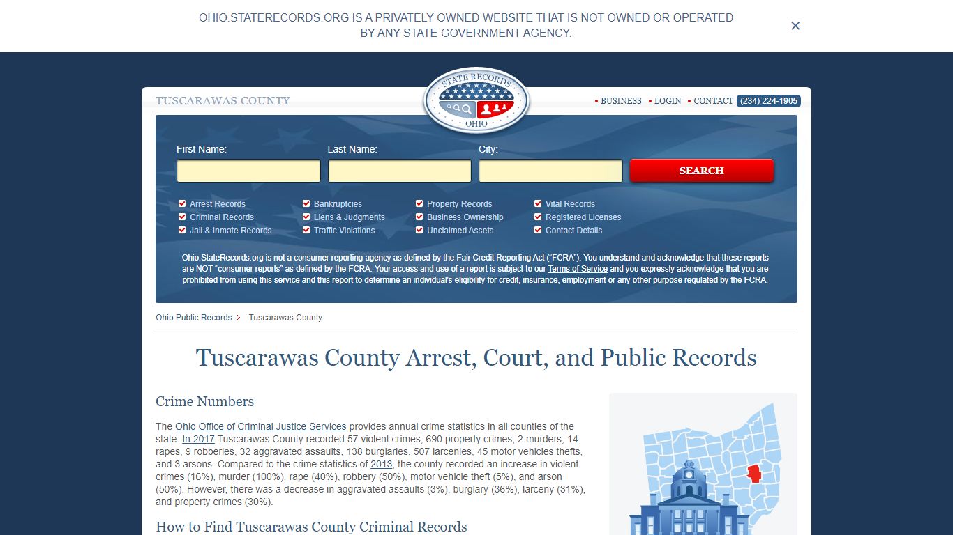 Tuscarawas County Arrest, Court, and Public Records